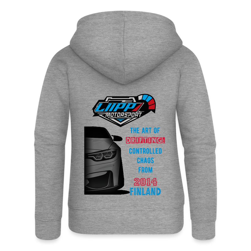 Lataa kuva gallerian katseluohjelmaan Women&#39;s Premium Hooded Jacket LiippiMotorsport - heather grey
