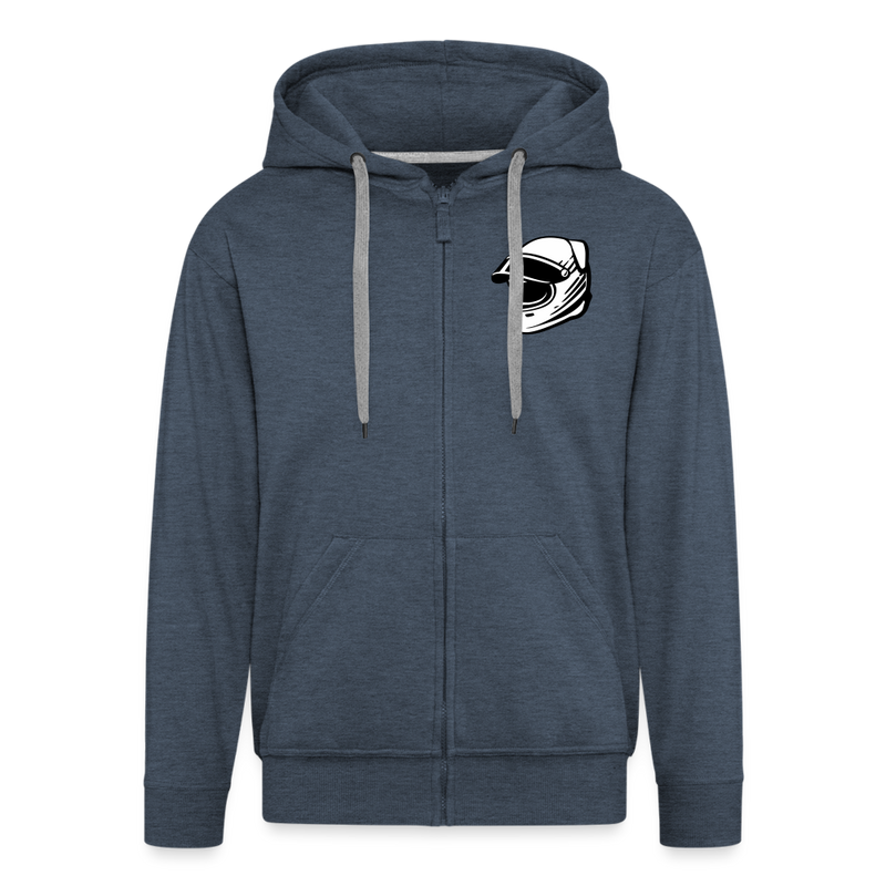 Lataa kuva gallerian katseluohjelmaan Men&#39;s Premium Hooded Jacket LiippiMotorsport - heather denim
