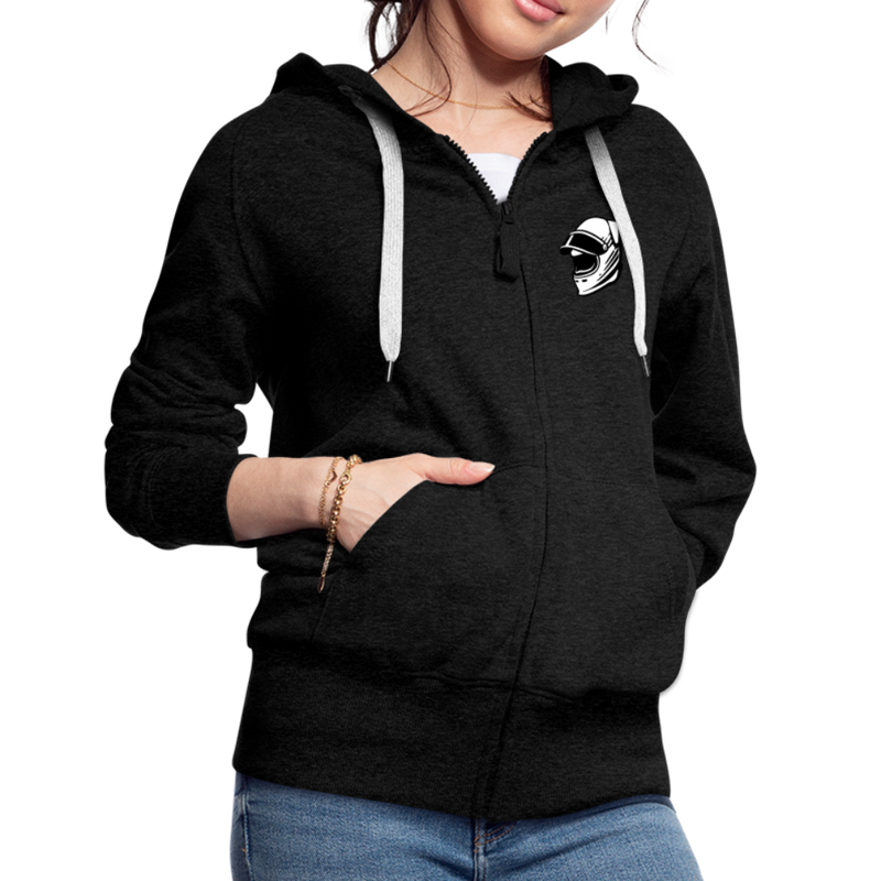 Lataa kuva gallerian katseluohjelmaan Women&#39;s Premium Hooded Jacket LiippiMotorsport - charcoal grey
