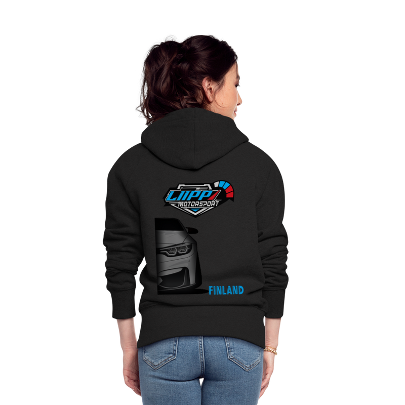 Lataa kuva gallerian katseluohjelmaan Women&#39;s Premium Hooded Jacket LiippiMotorsport - black
