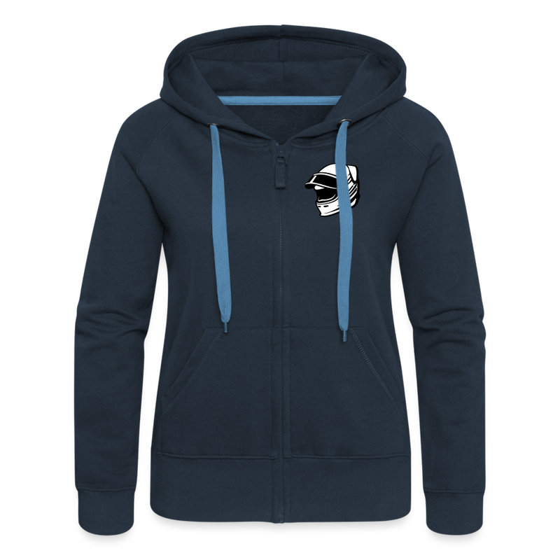 Lataa kuva gallerian katseluohjelmaan Women&#39;s Premium Hooded Jacket LiippiMotorsport - navy
