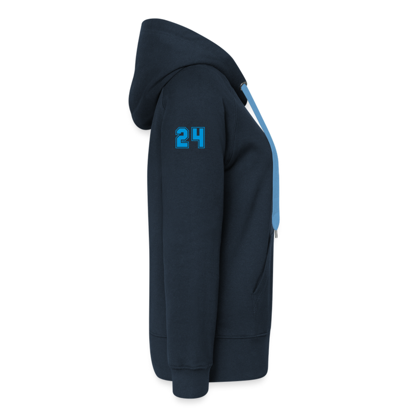 Lataa kuva gallerian katseluohjelmaan Women&#39;s Premium Hooded Jacket LiippiMotorsport - navy

