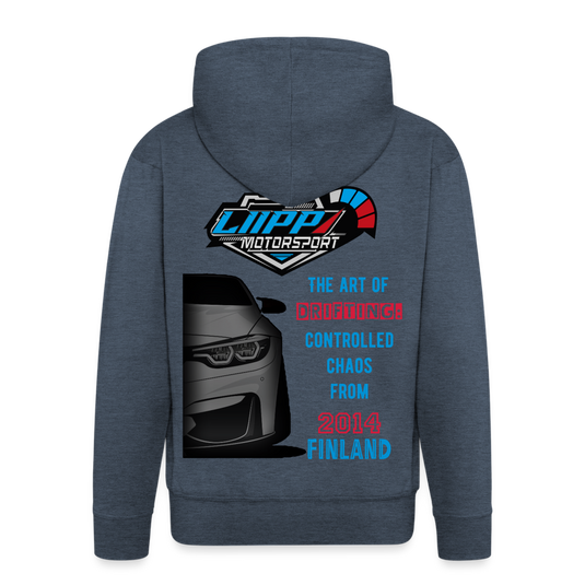 Men's Premium Hooded Jacket LiippiMotorsport - heather denim