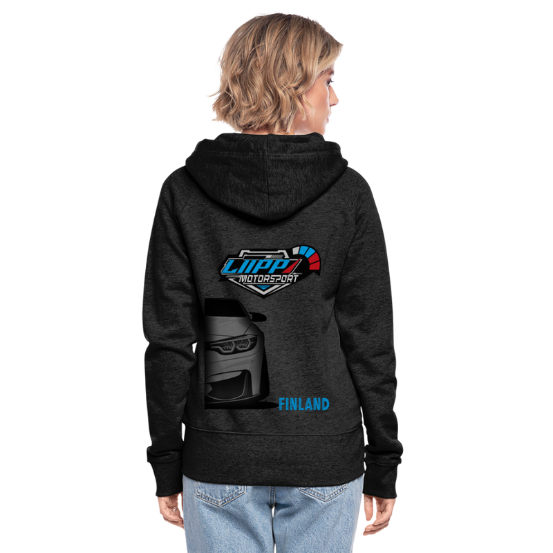 Lataa kuva gallerian katseluohjelmaan Women&#39;s Premium Hooded Jacket LiippiMotorsport - charcoal grey
