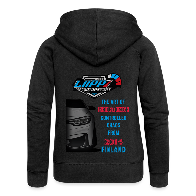 Lataa kuva gallerian katseluohjelmaan Women&#39;s Premium Hooded Jacket LiippiMotorsport - black
