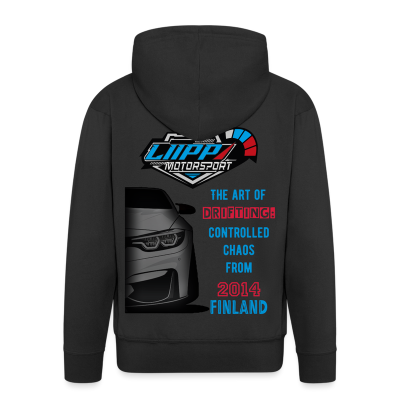Lataa kuva gallerian katseluohjelmaan Men&#39;s Premium Hooded Jacket LiippiMotorsport - black
